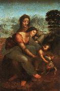  Leonardo  Da Vinci Virgin and Child with St Anne oil on canvas